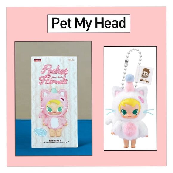 Pop Mart Baby Molly Pocket of Friends Pet My Head - Picture 2 of 16
